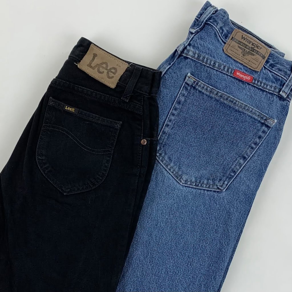30 x Vintage Lee & Wrangler Jeans - Grade A - Lima Lima Vintage